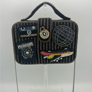 Made in India Travel Beaded Crossbody Bag - Black and Bronze - Viral Bag